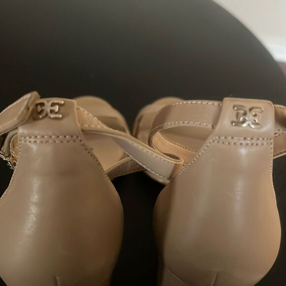 Sam Edleman Odilia Nude Tan Leather Scalloped Heels Size 9 - Picture 13 of 13
